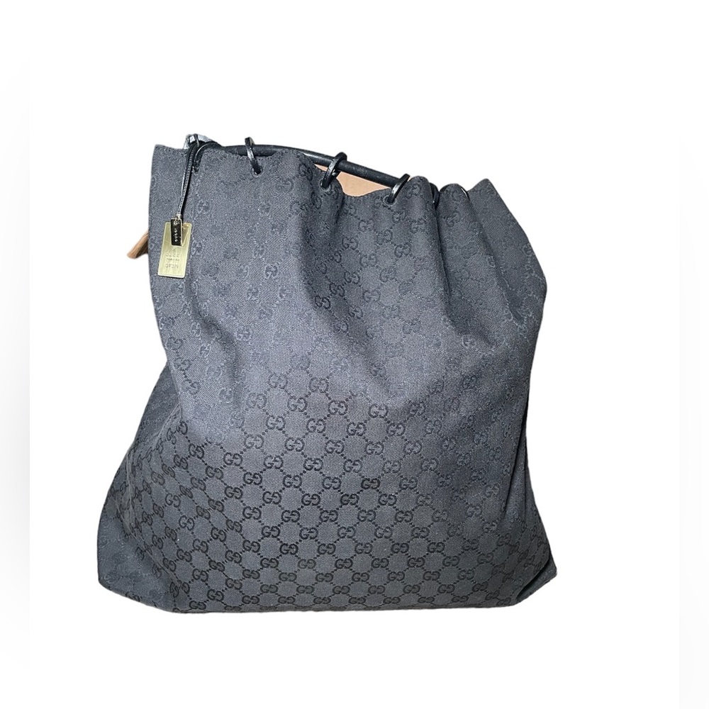 Vintage Gucci Large Canvas GG Guccissima Hobo Bag